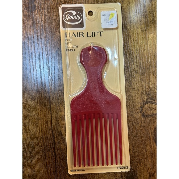 VTG Goody 1975-82 Hair Lifts Pick- pink/ red New‎ Retro Unbreakable USA - Picture 1 of 6